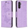 Mobigear Butterfly Samsung Galaxy A24 Hülle Klapphülle Geldbörse - Lila