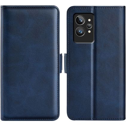 Mobigear Slim Magnet Realme GT2 Pro Hülle Klapphülle Geldbörse - Dunkelblau