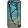 Mobigear Marble Glass iPhone X Hülle Gehärtetes Glas Backcover - Emerald