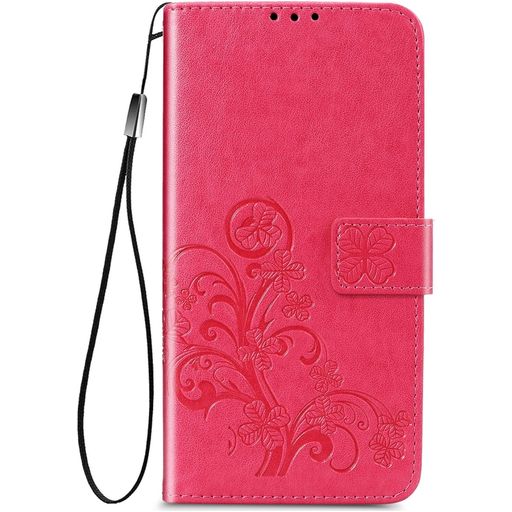 Mobigear Clover OPPO A52 Hülle Klapphülle Geldbörse - Magenta