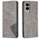 Mobigear Rhombus Slim Samsung Galaxy S25 Edge Hülle Klapphülle - Grau