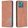 Mobigear Rhombus Slim Motorola Edge 40 Neo Hülle Klapphülle - Braun