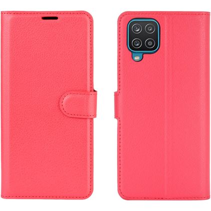 Mobigear Classic Samsung Galaxy A12 Klapphülle Portemonnaie - Rot