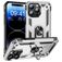 Mobigear Armor Ring iPhone 16 Pro Max Hülle Hardcase Backcover Stoßfest mit Ringhalter - Silber