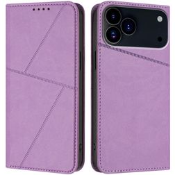 Mobigear Frosted Flip iPhone 17 Pro Hülle Klapphülle Geldbörse - Lila