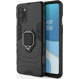 Mobigear Armor Ring OnePlus 8T Hülle Hardcase Backcover Stoßfest mit Ringhalter - Schwarz