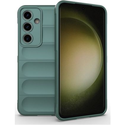 Mobigear Bumpy Samsung Galaxy S24 FE Hülle Flexibles TPU Backcover - Grün