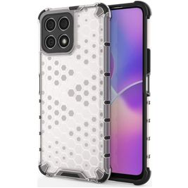 Mobigear Honeycomb HONOR X8 Hülle Hardcase Backcover Stoßfest - Weiß