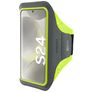 Mobiparts Comfort Fit Handyhalterung Joggen Samsung Galaxy S24 Sporthülle Neopren Sportarmband - Neon Green