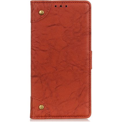 Mobigear Ranch Samsung Galaxy A90 Hülle Klapphülle Geldbörse - Braun