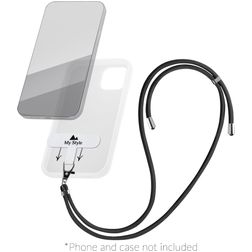 My Style Lanyard Verstellbare Universal-Handykette - Schwarz