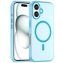 Mobigear Shockproof iPhone 16 MagSafe Hülle Flexibles TPU Backcover - Blau