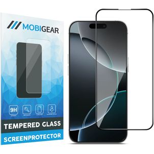 Mobigear Premium iPhone 16 Pro Panzerglas Displayschutz - Hüllenfreundlich - Schwarz
