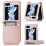 Mobigear Excellent Samsung Galaxy Z Flip 5 Hülle Hardcase Backcover mit Kartenhalter - Roségold