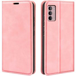 Mobigear Retro Slim Motorola Moto G42 Hülle Klapphülle Geldbörse - Pink