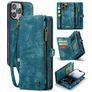 Caseme 008 iPhone 16 Pro Max Hülle Abnehmbare 2in1 Klapphülle Geldbörse - Blau