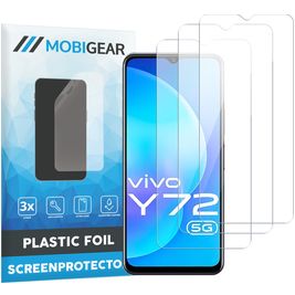 Mobigear Vivo Y72 Displayschutz Schutzfolie - Hüllenfreundlich (3er Pack)