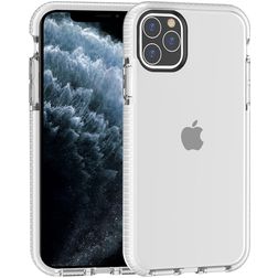 Mobigear Full Bumper iPhone 11 Pro Max Hülle Hardcase Backcover Stoßfest - Weiß / Transparent