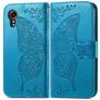 Mobigear Butterfly Samsung Galaxy Xcover 7 Hülle Klapphülle Geldbörse - Blau