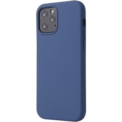 Mobigear Rubber Touch iPhone 12 Pro Silikon Hülle Backcover - Marineblau
