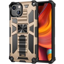 Mobigear Armor Stand iPhone 13 Pro Hülle Hardcase Backcover Stoßfest mit Ständer - Gold
