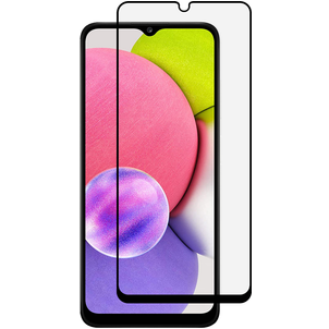 Mobigear Premium Samsung Galaxy A03s Panzerglas Gehärtetes Glas Displayschutz - Hüllenfreundlich - Schwarz