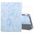 Mobigear Tri-Fold Marble iPad 9 (2021) Hülle Klapphülle + Stifthalter - Blau