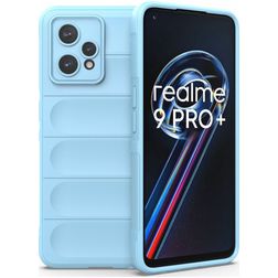 Mobigear Bumpy Realme 9 Pro Plus Hülle Flexibles TPU Backcover - Blau