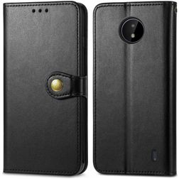 Mobigear Snap Button Nokia G50 Hülle Klapphülle Geldbörse - Schwarz