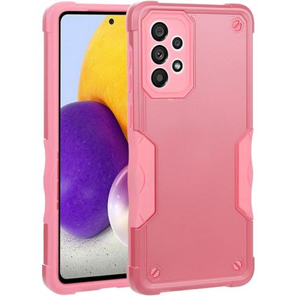 Mobigear Non-slip Armor Samsung Galaxy A73 Hülle Hardcase Backcover Stoßfest - Pink