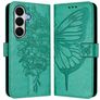Mobigear Butterfly Samsung Galaxy A27 Hülle Klapphülle Geldbörse - Grün