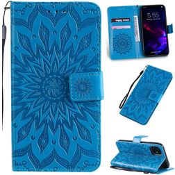Mobigear Sunflower iPhone 11 Hülle Klapphülle Geldbörse - Blau