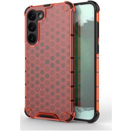 Mobigear Honeycomb Samsung Galaxy S23 Plus Hülle Hardcase Backcover Stoßfest - Rot Mobigear Honeycomb Samsung Galaxy S23 Plus Hülle Hardcase Backcover Stoßfest - Rot