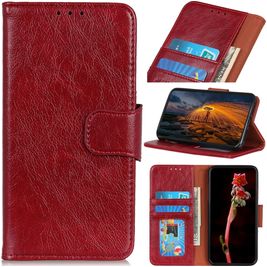 Mobigear Classy Motorola Moto E22 Hülle Klapphülle Geldbörse - Rot Mobigear Classy Motorola Moto E22 Hülle Klapphülle Geldbörse - Rot