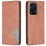 Mobigear Rhombus Slim HONOR 200 Lite Hülle Klapphülle - Braun
