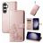 Mobigear Clover Samsung Galaxy S23 FE Hülle Klapphülle Geldbörse - Roségold