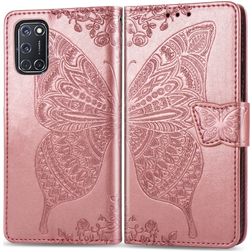 Mobigear Wallet Book Case Butterfly Rose Gold for Oppo A52 / A72