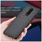 Mobigear Fabric OnePlus 7 Hülle Hardcase Backcover - Schwarz