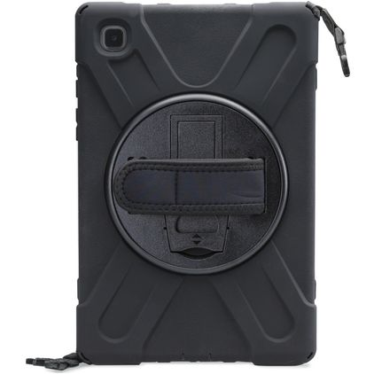 Xccess Survivor All-round Samsung Galaxy Tab A7 (2020) Hülle Kunststoff,Silikon Backcover + Schulterträger + Ständer - Schwarz