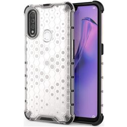 Mobigear Honeycomb Durchsichtig OPPO A31 Hülle Hardcase Backcover Stoßfest - Transparent