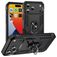 Mobigear Armor Ring iPhone 17 Pro Max Hülle Hardcase Backcover Stoßfest mit Ringhalter - Schwarz