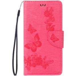 Mobigear Butterfly iPhone 8 Hülle Klapphülle Geldbörse - Magenta