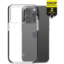 Mobilize Shatterproof iPhone 15 Pro Hülle Hardcase Backcover Stoßfest - Transparent / Schwarz