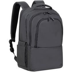 Rivacase Tegel Coated Laptop Rucksack Laptoptasche - Schwarz