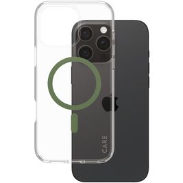 CARE by PanzerGlass Flagship iPhone 16 Pro Max MagSafe Hülle Hardcase Backcover - Transparent / Grün