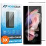 Mobigear Curved Samsung Galaxy S23 Ultra Panzerglas Gehärtetes Glas Displayschutz - Hüllenfreundlich - Schwarz (3er Pack)