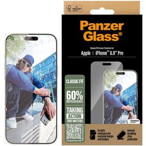 PanzerGlass Classic Fit iPhone 16 Pro Max Gehärtetes Glas Displayschutz - Hüllenfreundlich
