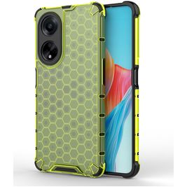 Mobigear Honeycomb OPPO A98 Hülle Hardcase Backcover Stoßfest - Grün