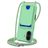 Mobigear Lanyard Card iPhone 17 Silikon Handykette mit Kartenhalter - Grün