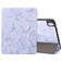 Mobigear Tri-Fold Marble iPad 10 (2022) Hülle Klapphülle + Stifthalter - Lila